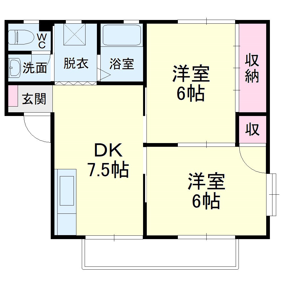 コーポ若葉Ⅱ 間取り図