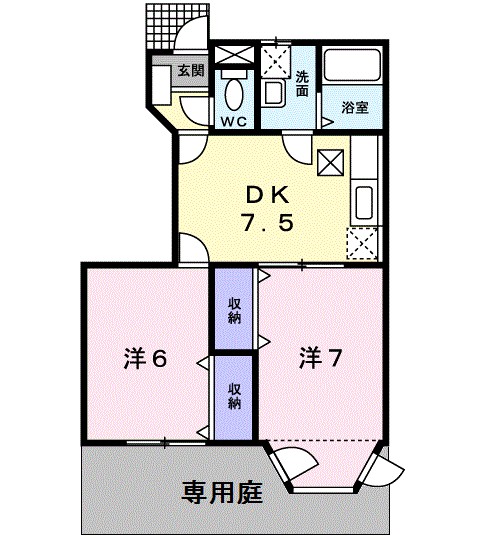 サンパティークＢ 間取り図