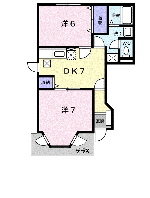 プラシドＡ 間取り図