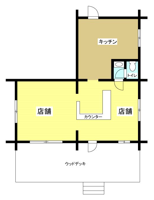 掛川市子隣貸店舗（喫茶店） 間取り