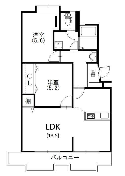 エクシード中沢 間取り図