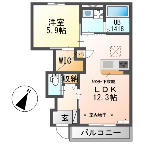 ＣｉｅｌⅡ（シエルツー） 間取り図
