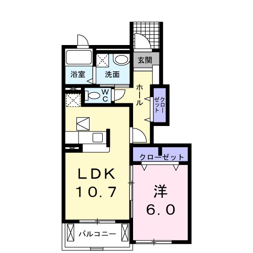 クロシェットⅡ 間取り図