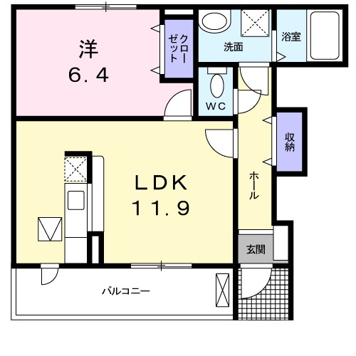 カルムメゾンＢ 間取り図