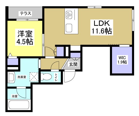 レジデンスリノア 103号室 間取り