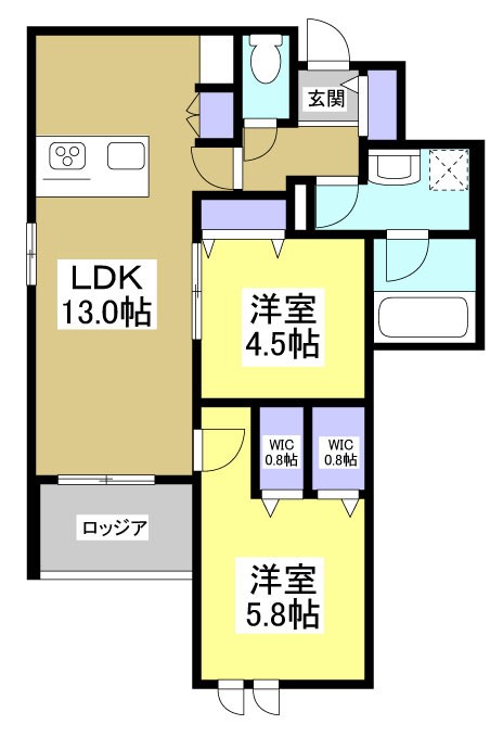 レジデンスリノア 302号室 間取り
