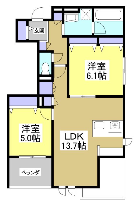 レジデンスリノア 401号室 間取り