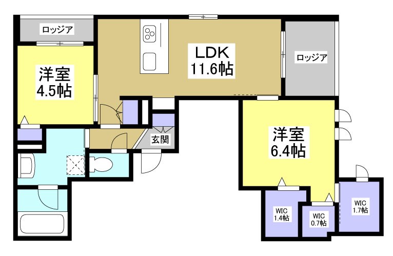 レジデンスリノア 403号室 間取り