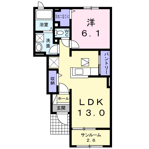 メゾン　エンジュ　Ⅱ 間取り図