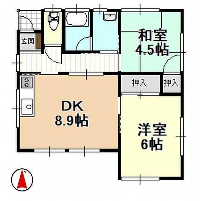 小豆餅4丁目9-5外貸家 間取り図