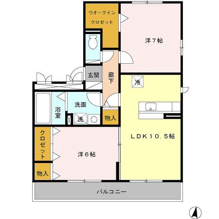 シェーン　ヴェルデ　Ａ 間取り図