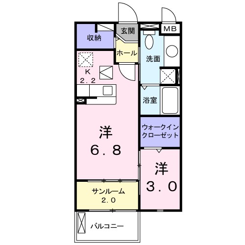 フローラミルト 間取り図
