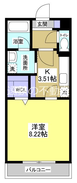 SUPREME ASADA 305号室 間取り
