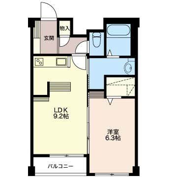 Ｌ&rsquo;ａｌｂａ　ｄｉ　ｐｒｉｍｏ 307号室 間取り