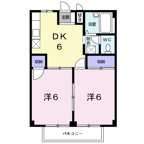 ハイムナカゾネ 間取り図