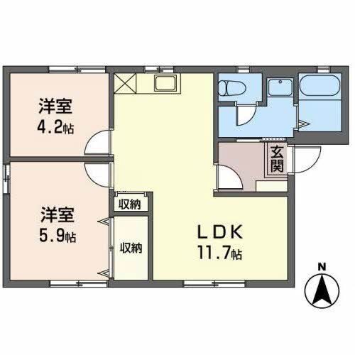 ディアス　ブルースカイ 間取り図