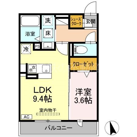 (仮称)D-ROOM下池川町 間取り図