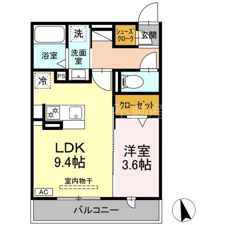 (仮称)D-ROOM下池川町 間取り図