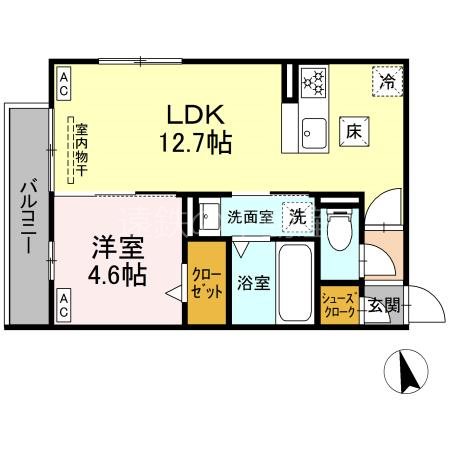 (仮称)D-ROOM下池川町 間取り図