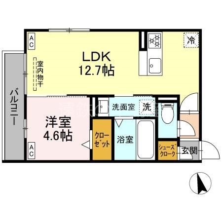 (仮称)D-ROOM下池川町 間取り図