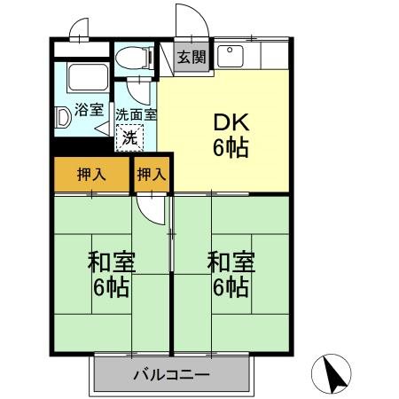 コーポ秋田 間取り図