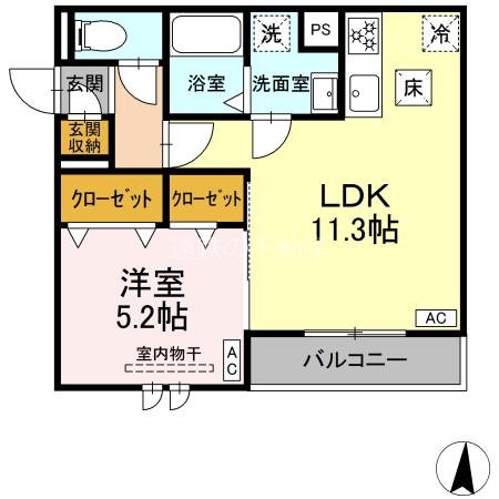 D-Hills上西郷 101号室 間取り