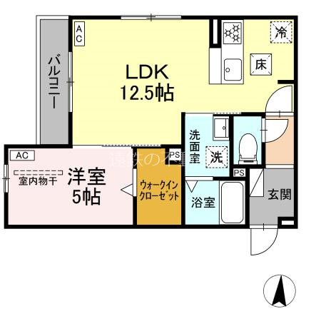 D-Hills上西郷 103号室 間取り