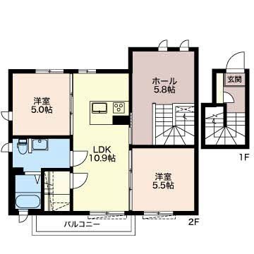 ルナーレA 間取り図