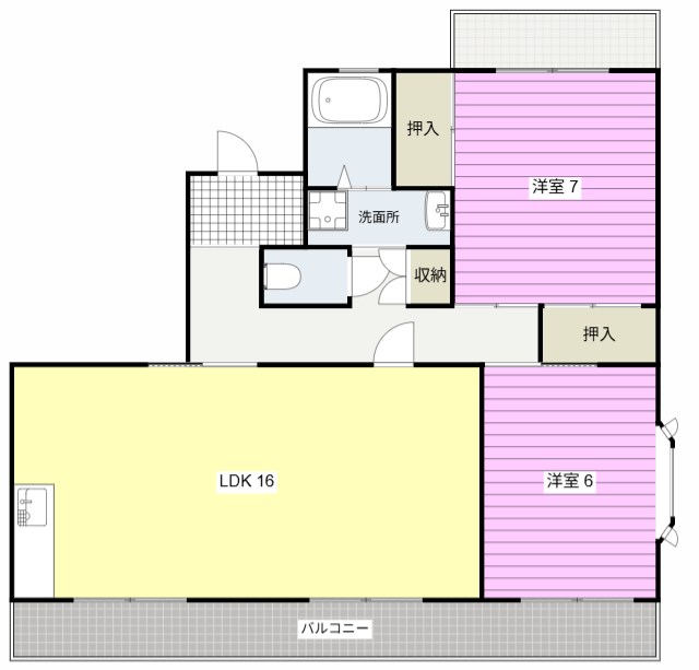 マンションPINOⅠ 間取り図