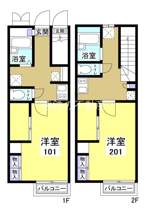 アリエッタ延久Ⅲ 106号室 間取り