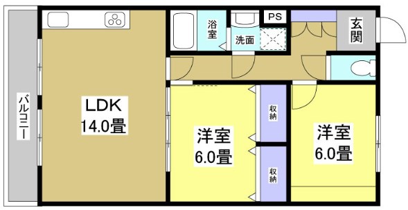 シャトーインTOKAI 間取り図