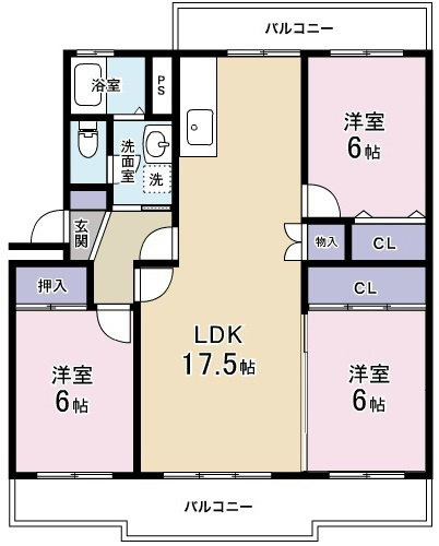 VPマンションⅠ 1303号室 間取り