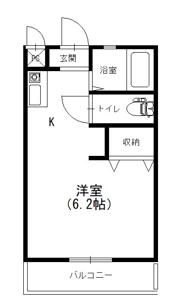 白山ハイツ 203号室 間取り