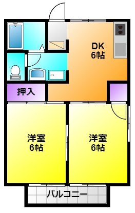 豊保コーポ 間取り図