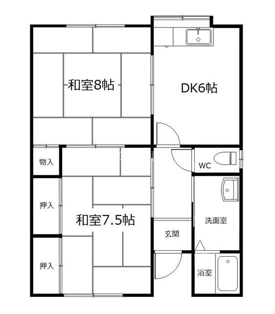 法枝貸家 間取り