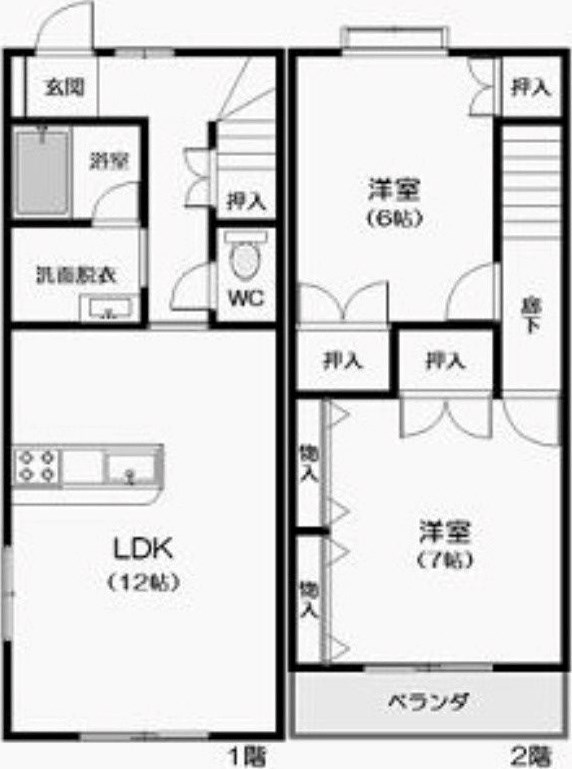 テラスハウス　シェフレラI 103号室 間取り