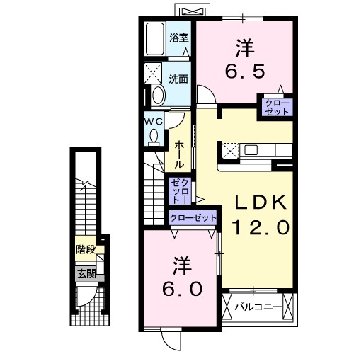 パルテ・カナーレⅢ 202号室 間取り