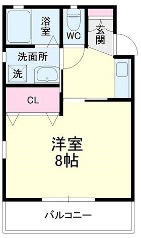 ルミネ元浜 201号室 間取り