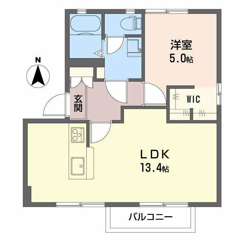 ウィング A 102号室 間取り