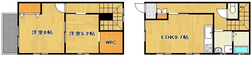 リベラルハイム美薗 1A号室 間取り