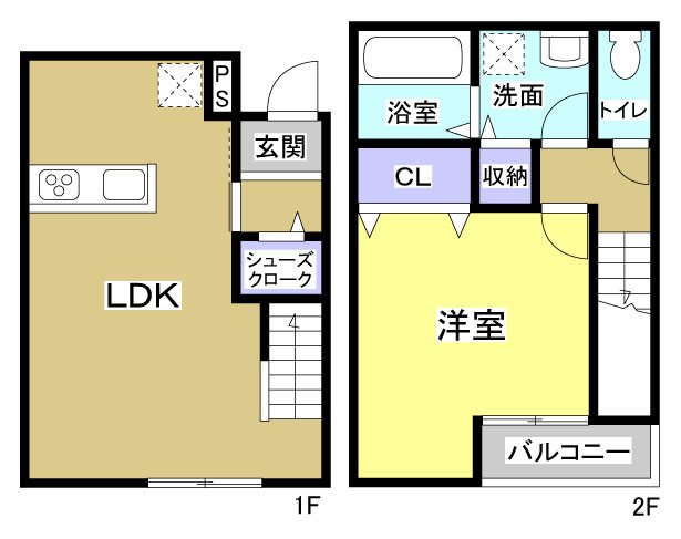 デザインコート山科 B号室 間取り