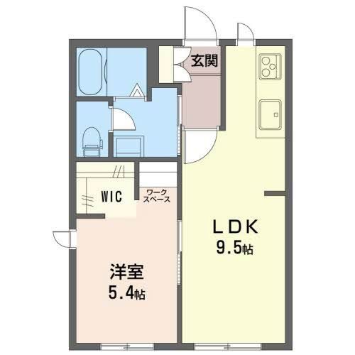 クローバー Ｃ 102号室 間取り