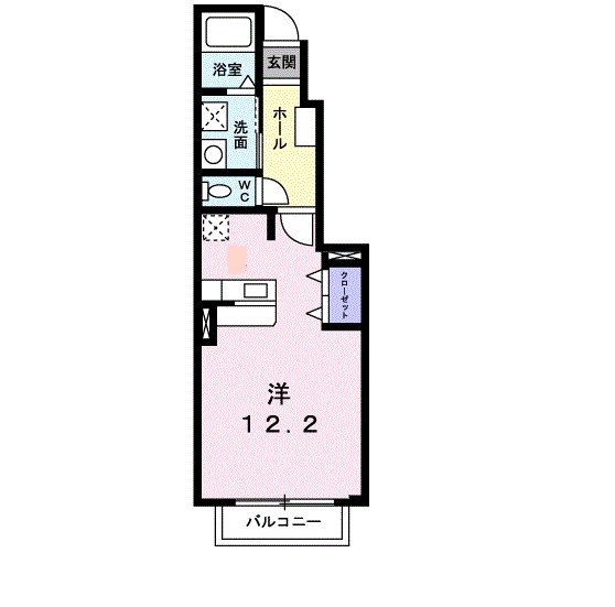 Aria Pura 102号室 間取り