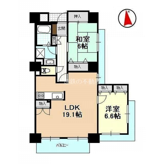 いなんば山ホームズ（２０８） 208号室 間取り