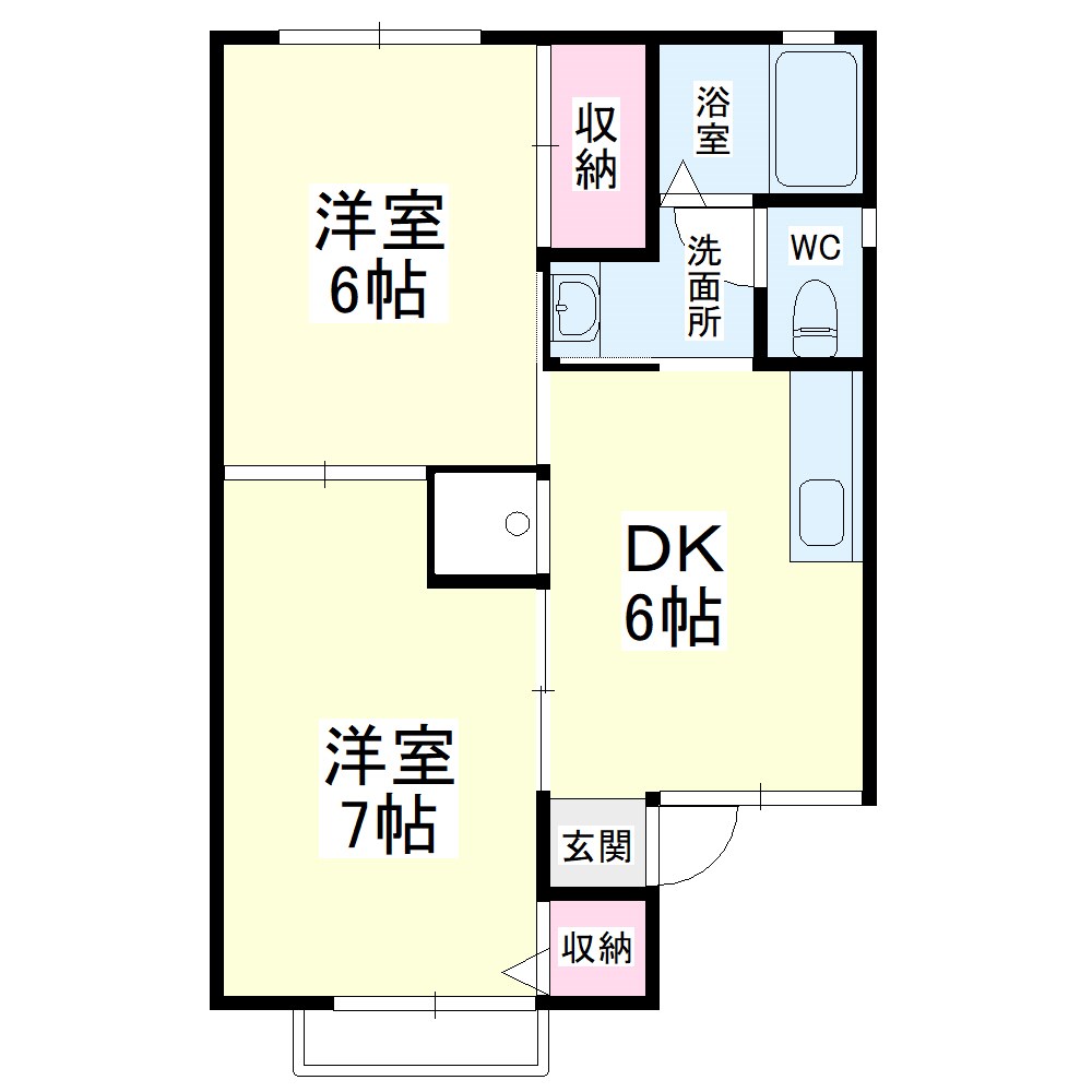 セジュール白菊 202号室 間取り