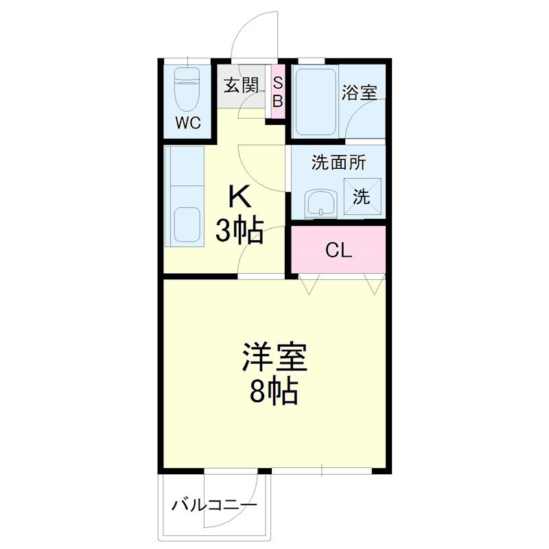 半田ビレッジ６号棟 103号室 間取り