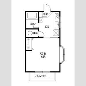 タウニーホワイトベル 201号室 間取り