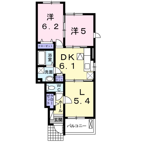 エクセレント アベリア 102号室 間取り
