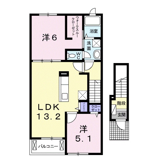 アミーゴ・S 202号室 間取り