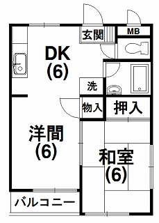 ハイツ魚妻パートⅠ 201号室 間取り